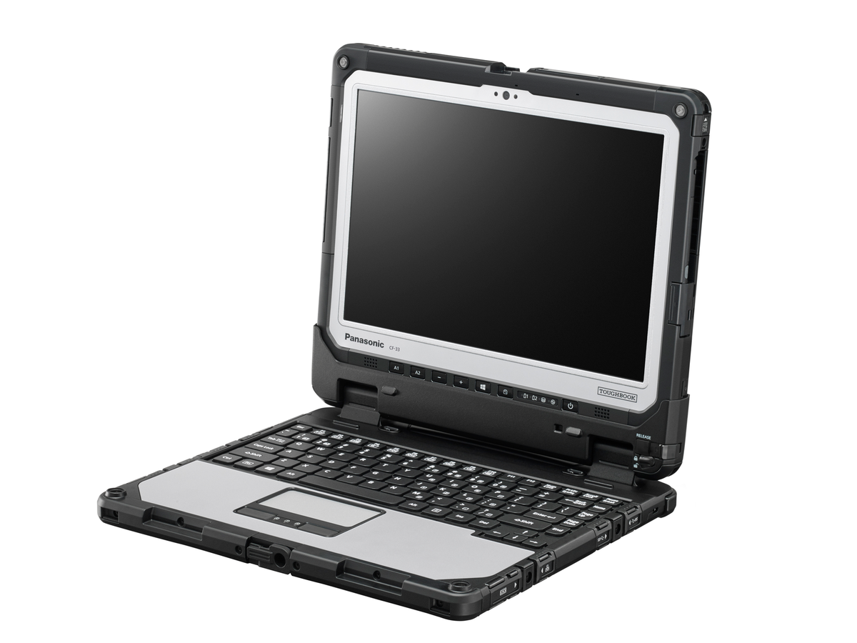 Panasonic TOUGHBOOK CF-33 (CF-33AEQGBTG) – 12-Zoll-QHD-Touch, Intel Core i5-7300U vPro, 8 GB RAM, 256 GB SATA-SSD, LTE, Win 10 Pro, QWERTZ-Tastaturbasis