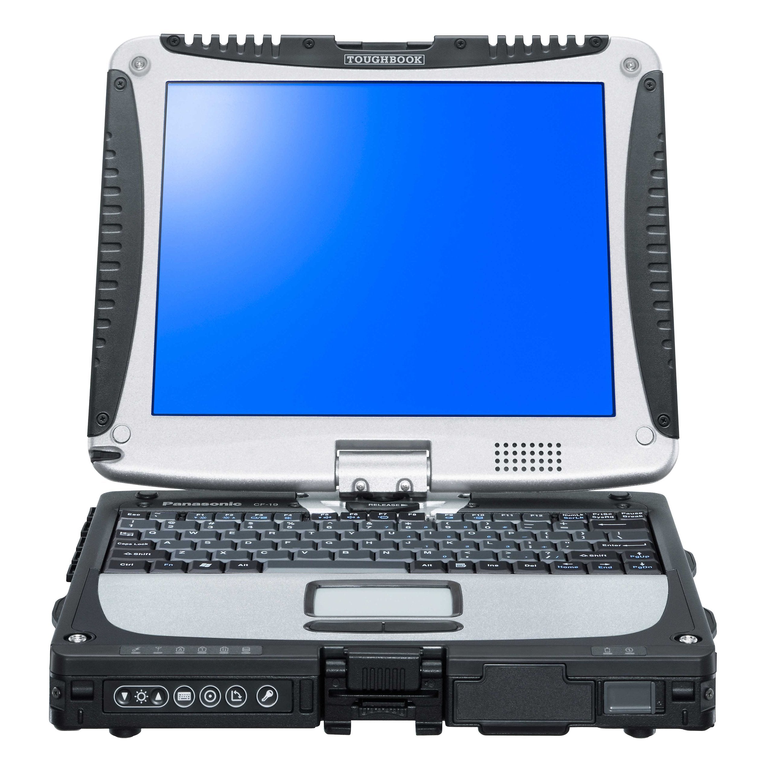 Panasonic Toughbook CF-191HAAHFG 25,7 cm (10,1 Zoll) Laptop (Intel Core i5 3320M, 2,6GHz, 4GB RAM, 500GB HDD, Intel HD Graphics 4000, Win 7 Pro) silber/schwarz