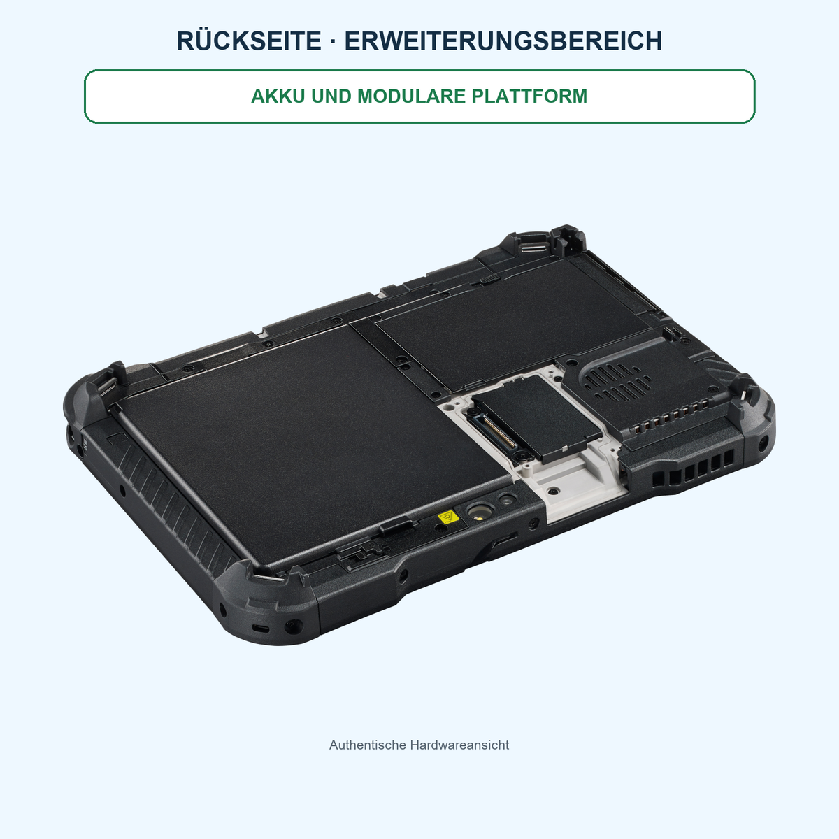 Panasonic TOUGHBOOK G2 Mk3 FZ-G2NBMBGB4 – Rückseite mit Akku- und Erweiterungsbereich