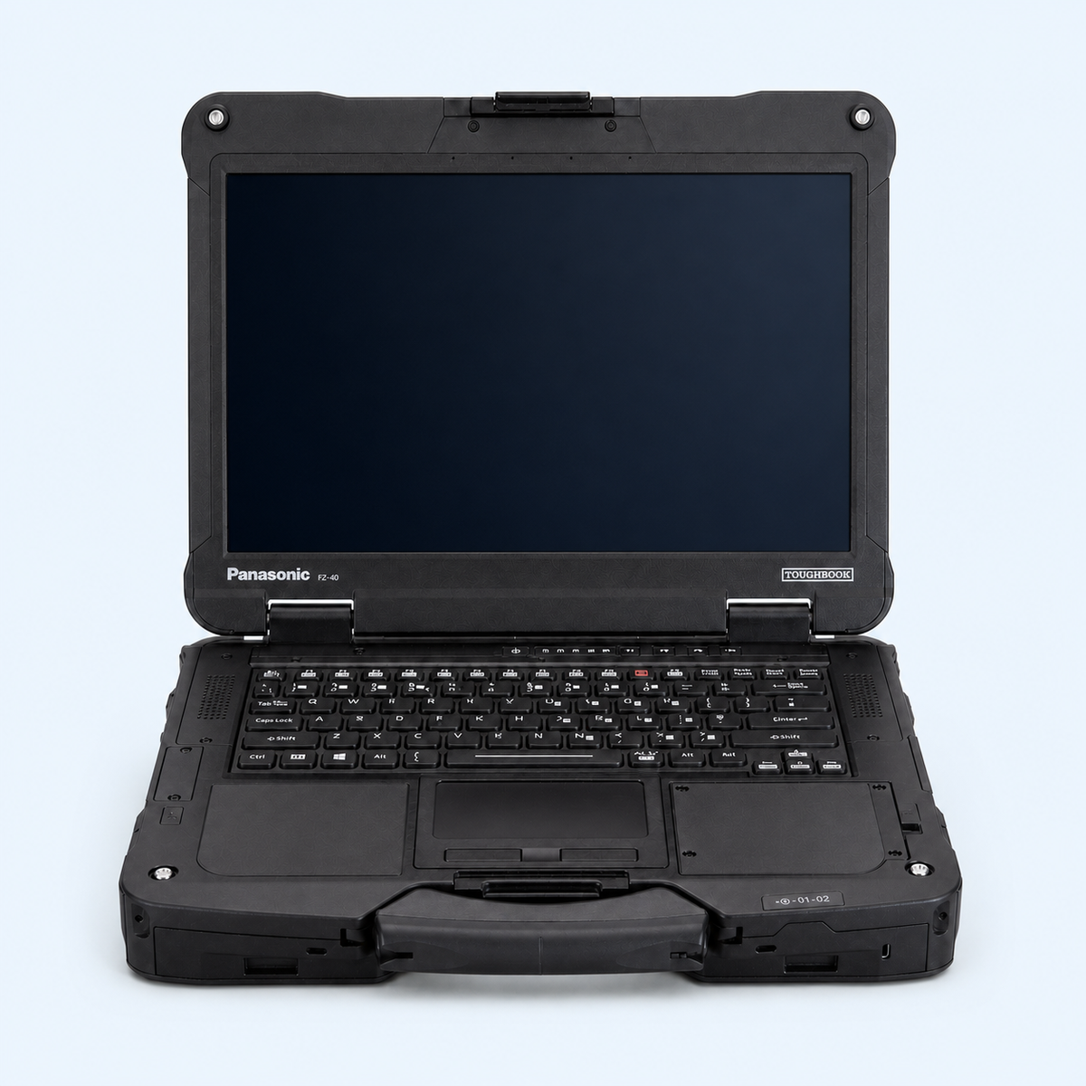 Kompatible Produktdarstellung eines Panasonic TOUGHBOOK 40 Mk2 in geöffneter Vorderansicht; kein exakter Konfigurationsnachweis.