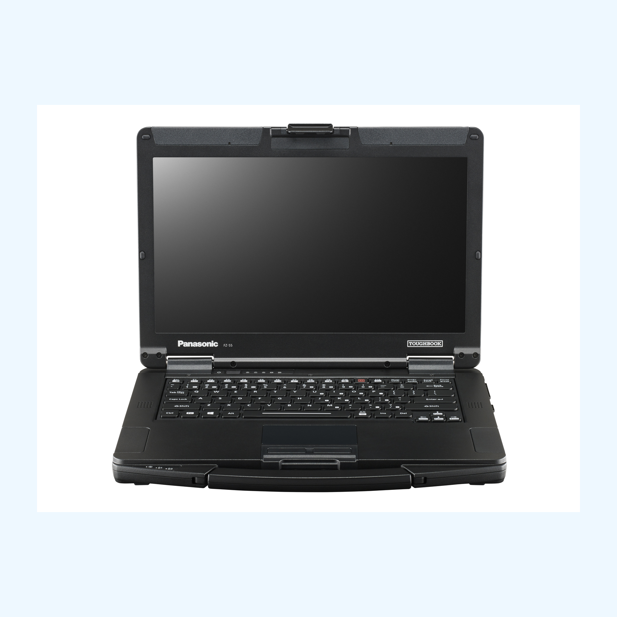 Panasonic TOUGHBOOK 55 der FZ-55-Mk1-Plattform, geöffnet in Frontansicht