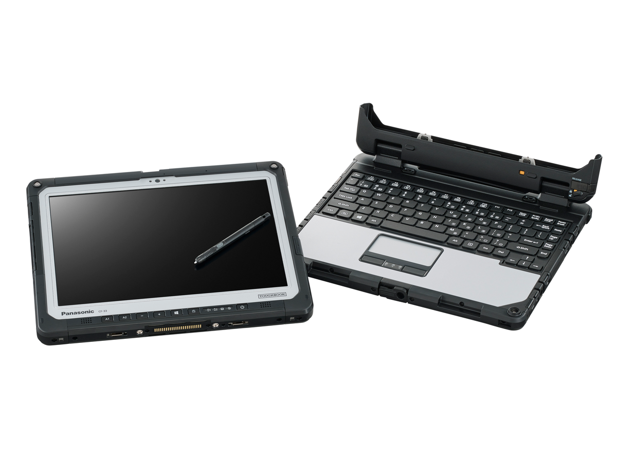 Panasonic TOUGHBOOK CF-33 (CF-33AEQGBTG) – 12-Zoll-QHD-Touch, Intel Core i5-7300U vPro, 8 GB RAM, 256 GB SATA-SSD, LTE, Win 10 Pro, QWERTZ-Tastaturbasis