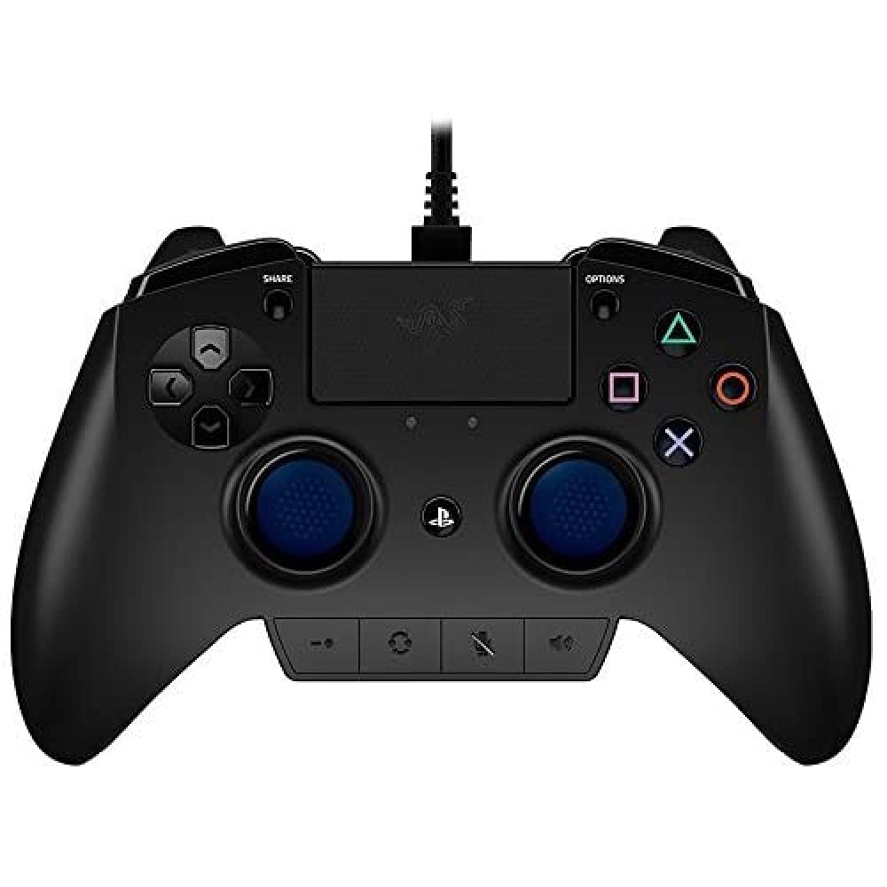 Razer Raiju Manette de jeu officielle Playstation 4 (manette PS4 avec quatre boutons programmables, panneau de commande rapide) noir